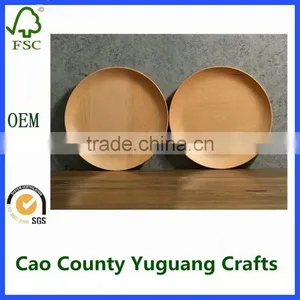 Round Wooden Pizza Trays Pizza Slice Tray thumbnail-3