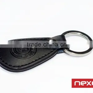 Custom Logo Embossed Rfid Key Fob Leather thumbnail-2