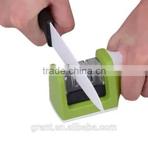 Two Stages (Diamond & Ceramic) Kitchen Knife Sharpener ,Sharpening Stone Household Knife Sharpener Kitchen Cutting Tools thumbnail-1