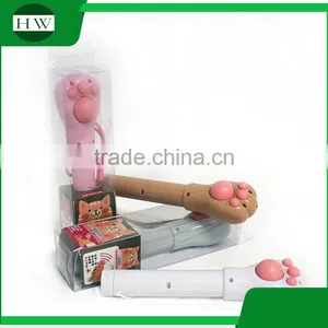 Multipurpose Mini Cartoon Cat Paw Portable Plastic Led Electric Torch Flashlight With Massage Hammer thumbnail-1