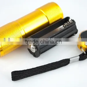 Ninghai Betion Electrical Supply Cheapest 3AAA Battery Mini 9 LED Torch Aluminium Led Flashlight thumbnail-3