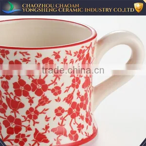 Ceramic Flower Design Decal Wholesale Tea Cups thumbnail-2