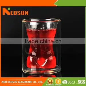 Customized Strong Men Double Wall Glass Cup thumbnail-1