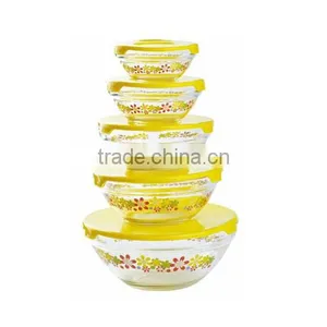 A8005D2 Daily Use Product, Light Color 5 PCS Glass Bowl Set thumbnail-2