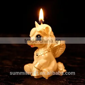Cute Flameless Unicorn Candle Baptism Favors thumbnail-1