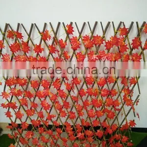 Artificial Red Maple Leaf Fence for Garden Decoration thumbnail-3