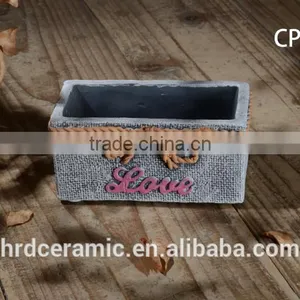 Factory Wholesale Cement Decorative Garden Plant Pots Indoor thumbnail-3