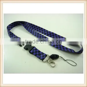 Purple Checker Lanyard, ID Card Holder, Key Neck Strap Lanyard, Phone Neck Strap thumbnail-1