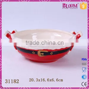 Big Christmas Gift Decoration Ceramic Soup Bowl thumbnail-1