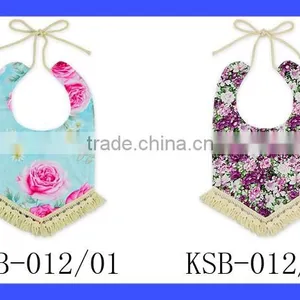 Fashion Baby Girls Floral Bandana Adjustable Strape Tassel Custom Baby Bibs thumbnail-1