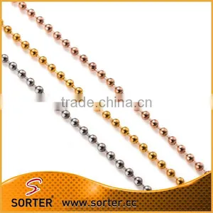 Cheap Stainless Steel Round Beads With Oval Bead Chain for Pendant thumbnail-1