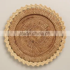 Rattan Charger Plates for Restaurant, Wedding thumbnail-4
