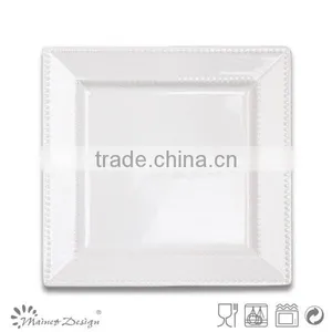Embossed White Square White Square Dinner Set thumbnail-3