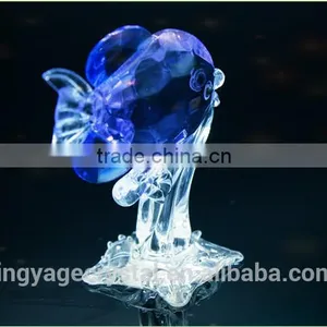 Purple Handmade Crystal Fish With a Base as Crystal Gifts for 15th Wedding Anniversary thumbnail-5