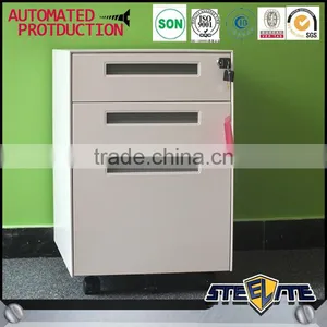 New Design Under Desk Mobile White 3 Drawer Metal File Cabinet thumbnail-2