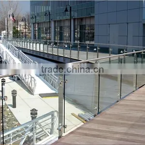 DIY Stainless Steel Glass Balcony Post Glass Balustrade thumbnail-3