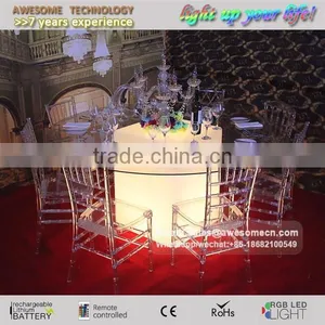 Led Wedding Furniture / Wedding Banquet Crystal Table thumbnail-3
