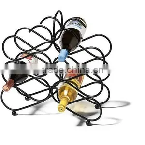 Scroll 12- Bottle Metal Wine Rack Wine Holder in Black thumbnail-1