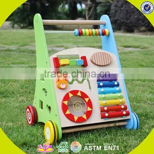 2017 New Design Wooden Baby Boy Walkers High Quality Wooden Baby Boy Walkers Best Sale Baby Boy Walkers W08J001 thumbnail-1
