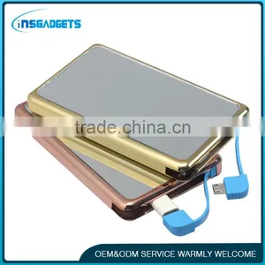 USB Universal Portable Mirror Mobile Power Bank With Charger Cable thumbnail-2