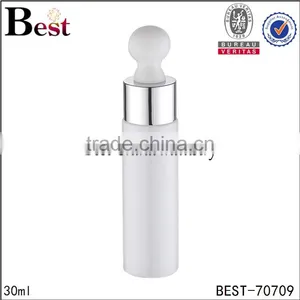 Wholesale Cosmetic Packaging Beard Oil Essential Oil Perfume White PP Big Head Aluminum 30ml Plastic Bottle thumbnail-1