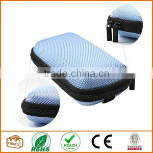 Light Blue Rectangle Shaped Hard Earphone Headset EVA Case for MP3/MP4 Bluetooth Earphone thumbnail-1