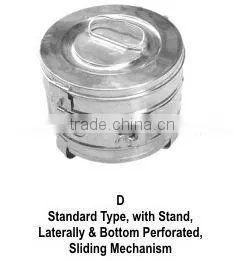Sterilizing Drums, Standard Type, Laterally & Bottom Perforated, Sliding Mechanism thumbnail-1
