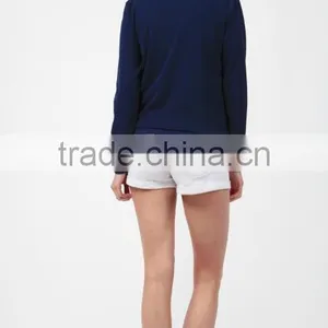 Custom Varsity Jackets Trendy Spring Knit Navy Bomber American Cheerleader Style Romber For Wholesale Blank Varsity Jackets thumbnail-3