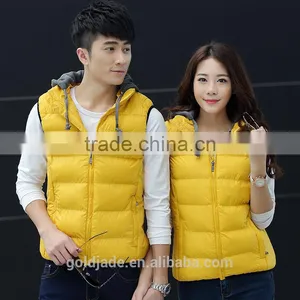 Hot Winter New Down Cotton Vest Casual Slim Jacket Coat Waistcoat for Men and Women thumbnail-1