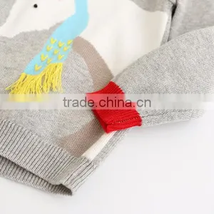 New Design Baby Girl Knit Sweater Cute White Bear Unisex Kid Pullover Sweatshirt thumbnail-5