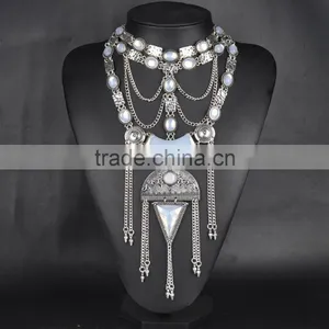 Hot Style Multilayer Vintage Heavy Metal Plated Choker Necklace thumbnail-3