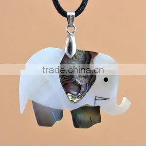 Special Windmill Design Paua Shell Leather Necklace Genuine Leather Abalone Shell Pendant Necklaces for Valentine Gifts thumbnail-3