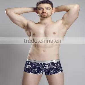 Factory Wholesale Custom Men's Skull Sexy Ice Silk Seamles Boxer Brief thumbnail-3