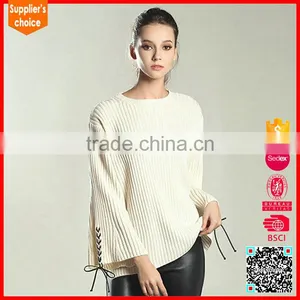 2017 Latest Design Loose Sleeves Top Women Loose Sweater Pullover thumbnail-1