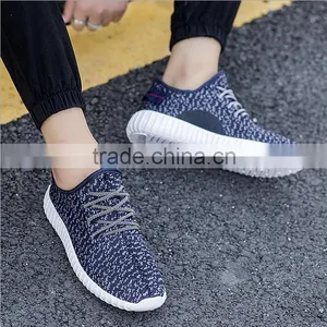 Hot Sale Man Running Breathable Shoe With No Brand Flyknit Fabric Casual Shoes thumbnail-6