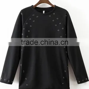 Runwaylover EY2355B Europe Style 2017 Ladies Fashion Hollow Out Pullover Hoodie thumbnail-1