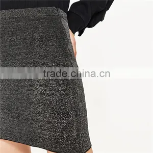 2017 OEM Spring Cozy Elasticated Shiny Tight Mini Skirt thumbnail-5
