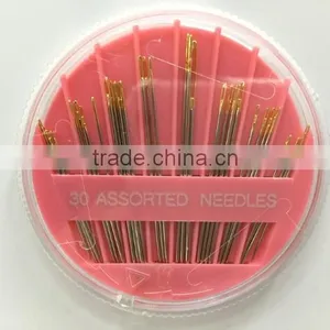 30 Count Assorted Hand Sewing Needles Comapct With Golden End thumbnail-3