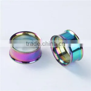 18mm Stainless Steel Ear Stretcher Expander Cylinder Multicolor China Body Jewellery thumbnail-1