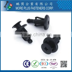 Made in Taiwan PP Nylon Easy Release Plastic Rivet Black thumbnail-4