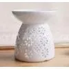 White Matt & Glazed Scented Ceramic Oil Burner With Tealight Candles TS-CB150 thumbnail-1