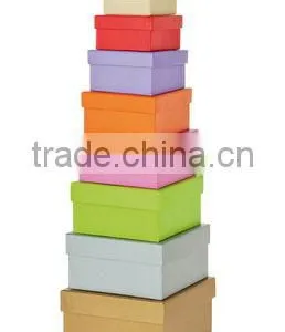 Gift Box Set,12 Assorted Sizes Aquare Col.Square Nested Boxes - Matte - 12 pc Set - 12 Piece Set thumbnail-1
