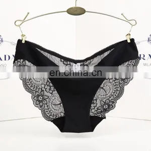 Women's Sexy Lace Panties Seamless Cotton Breathable Panty Hollow Briefs Plus Size Underwear thumbnail-1