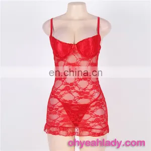 2017 Wholesale Lace Sexy Babydoll Lingerie for Girls thumbnail-4