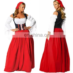 German Beer Wench Long Medieval Oktoberfest Costume thumbnail-4