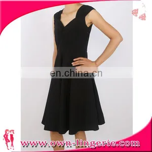 New Design Short Cape Strap Women Solid Skater Casual Dress thumbnail-2