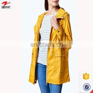 Women's Winter Outwear Yellow Color Ladies Warm Parka Hooded Jacket Coat thumbnail-4
