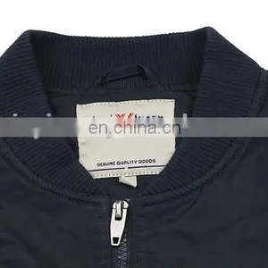 High Quality Nylon Plain Navy Flight Bomber Jacket Mens thumbnail-4