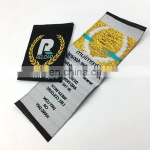 Garment Labels Clothing Label Gold Metallic Woven Label thumbnail-1