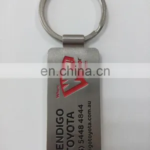 Zinc Alloy Casting Shiny Silver Plated Key Chain Customized Double Sided Key Chain With Specific Logo thumbnail-1
